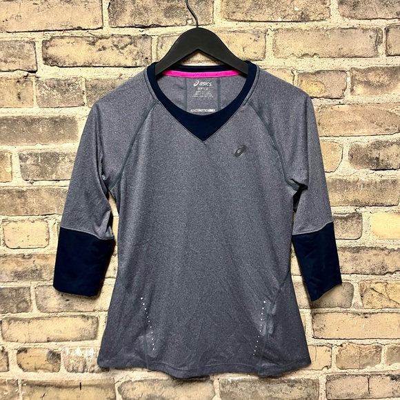 EUC ASICS long sleeve workout dry fit running gym shirt medium - Picture 1 of 7